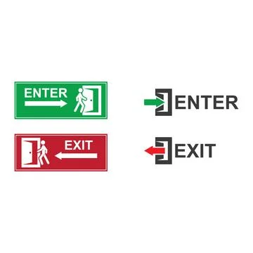Enter and exit icon Ilustración de archivo