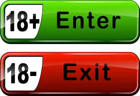 Enter and exit web buttons Stock Illustration