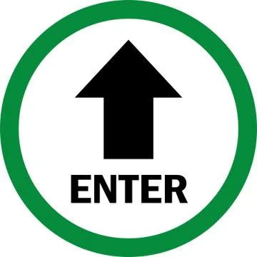 Enter up Arrow sign. Stock Illustration