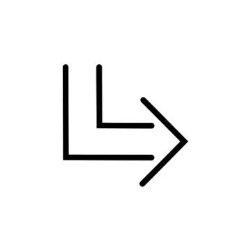 Enter arrow simple line vector Stock Illustration