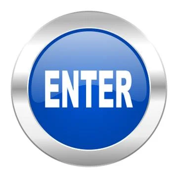 Enter blue circle chrome web icon isolated. Ilustración de archivo