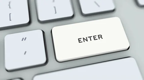 Enter button on computer keyboard. Key is pressed Stock Footage 35646583