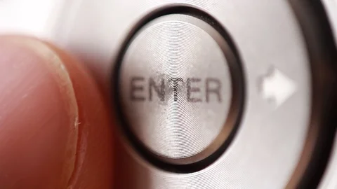 Enter button on device panel extreme close up 動画素材 88245071
