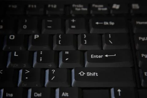 Enter button on keyboard. Stock Photos