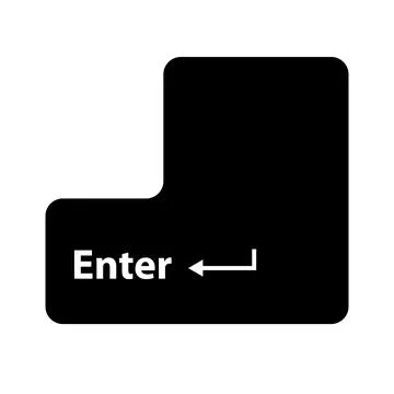 Enter button on white background. enter sign. enter keyboard key button. Stock-Illustration