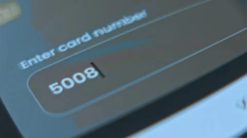 Enter Card number for validating card Stock Footage 303822122