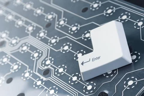 Enter computer key button Foto stock
