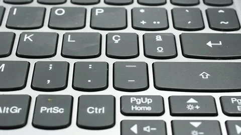 Enter Computer Key Press on Keyboard Stock Footage 337918423