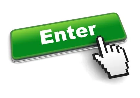 Enter concept 3d illustration isolated Stock Illustration