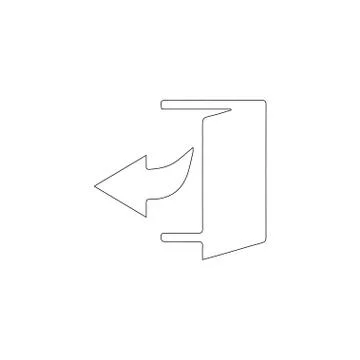 Enter door. flat vector icon Stock Illustration