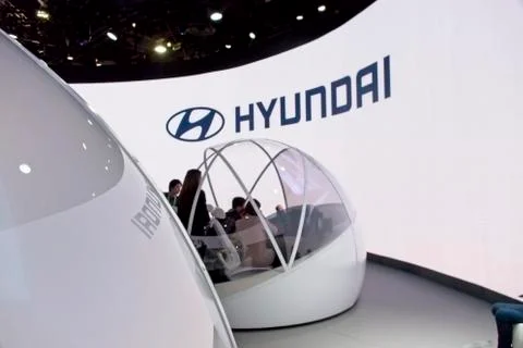 Enter the future at the 2019 CES show exhibits Stock Photos
