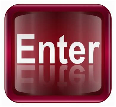 Enter icon dark red, isolated on white background 스톡 일러스트