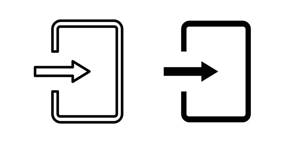 Enter icon symbol  illustration bundle in black colour イラスト素材