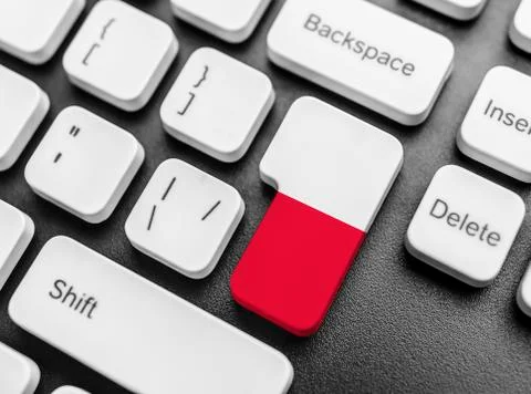 Enter key button with Flag of Poland. Foto stock
