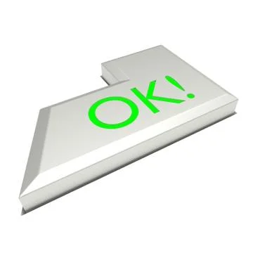 Enter key button, OK sign Stock Illustration