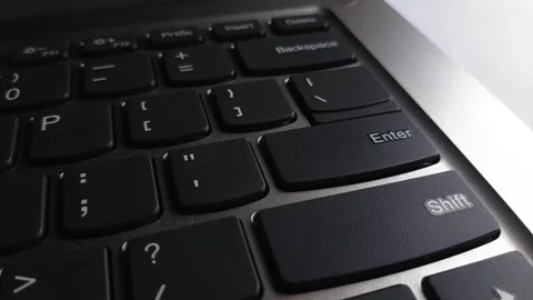 Enter key from the computer keyboard Stock Footage 285923470