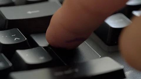 Enter Key getting pressed on computer keyboard Video stock 90302362
