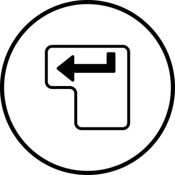 Enter key icon, representing input, direction, control, and website navigat.. Stock Illustration