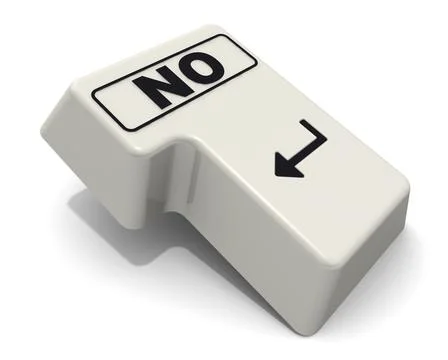 Enter key with No word Stock Illustration