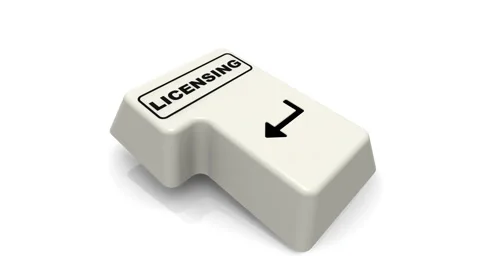 The enter key with the word licensing Stock Footage 155028410