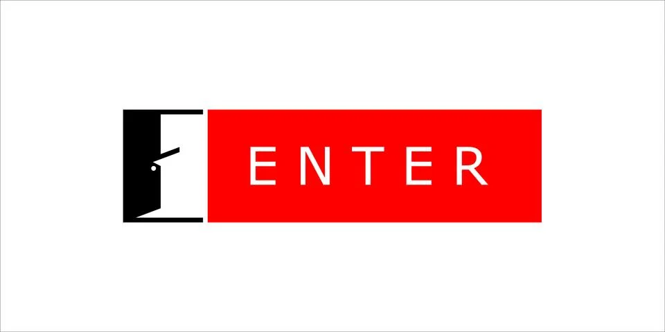 Enter logo, illustration, vector Stock Illustration
