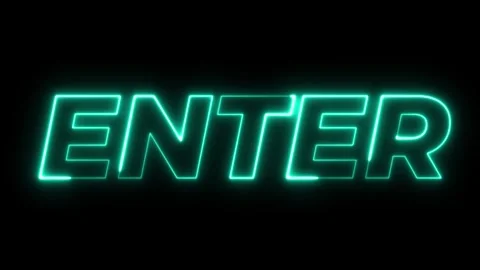 Enter Neon Text Animation Design Stock Footage 318339105