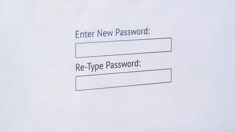 Enter New Password Computer Screen 4K Stock Footage 95027186