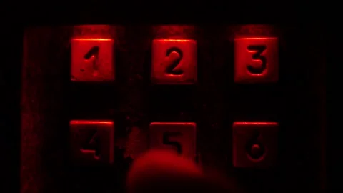 Enter number in the dark. Stock Footage 97926090