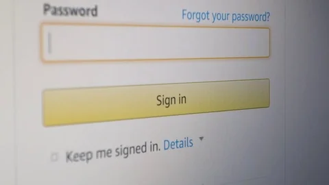 Enter password and sign in button Stock Footage 84832292