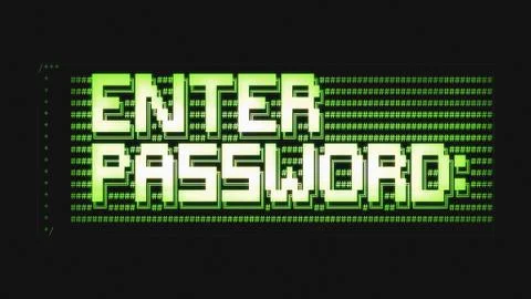 Enter password ascii clean Stock Illustration
