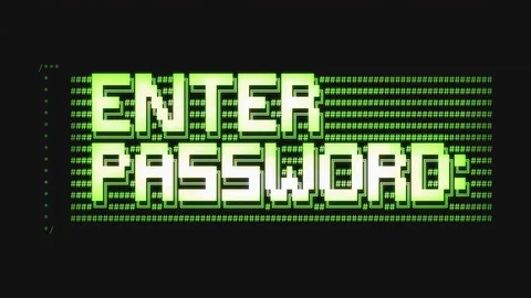 Enter password ascii glitch Video stock 74765218