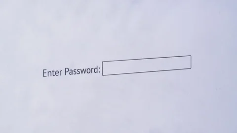 Enter Password Computer Screen 4K Stock-Footage 95027189