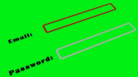 Enter the password - green screen Stock-Footage 35469440