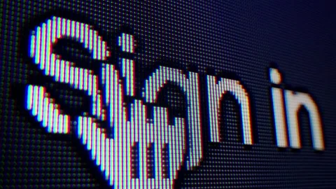 Enter password on PC, Log in Close up of computer screen entering correct Stock Footage 295225962