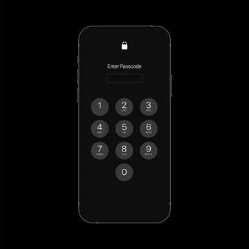 Enter Password. Unlock Screen Interface. Enters the PIN code on the numeric 스톡 일러스트