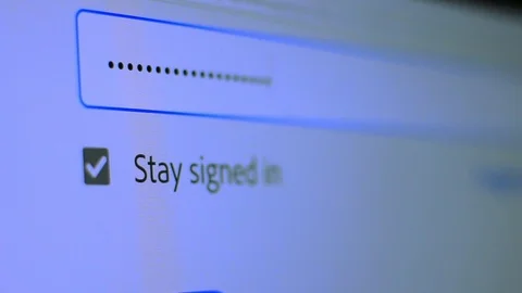 Enter the password for the website in the Internet. Encryption screen With fl Stock Footage 86226107