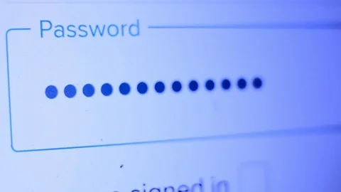 Enter the password for the website in the Internet. Encryption screen With fl Stock Footage 117593211