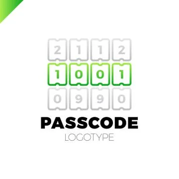 Enter pin code or password icon. Security number logo Stock Illustration