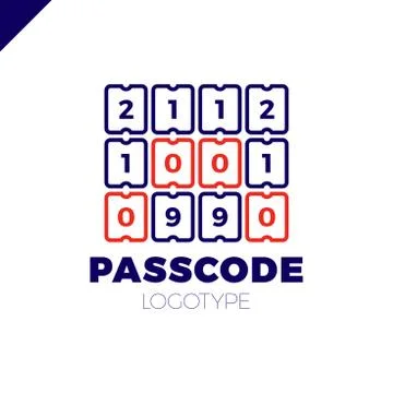 Enter pin code or password icon. Security number logo Stock Illustration
