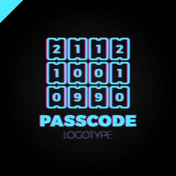 Enter pin code or password icon. Security number logo Stock Illustration