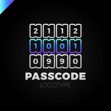 Enter pin code or password icon. Security number logo Stock-Illustration