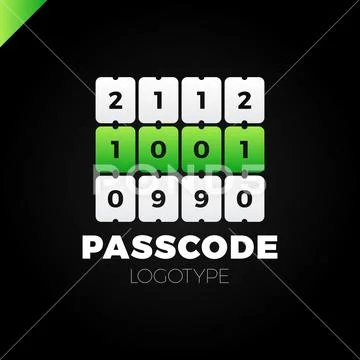 The pin code sign line icon or logo. Security code concept. Phone