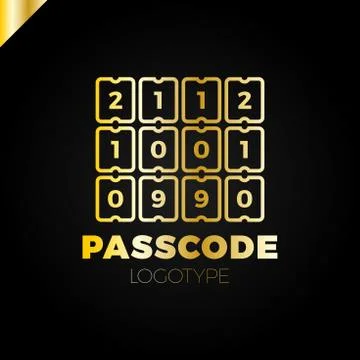 Enter pin code or password icon. Security number logo Stock Illustration