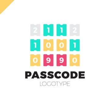 Enter pin code or password icon. Security number logo Illustrazione stock