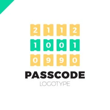 Enter pin code or password icon. Security number logo Stock Illustration