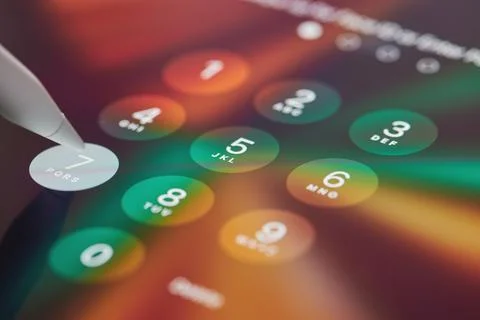 Enter security code on apple device 写真素材