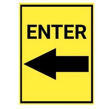 Enter sign with white background. Stock Illustration