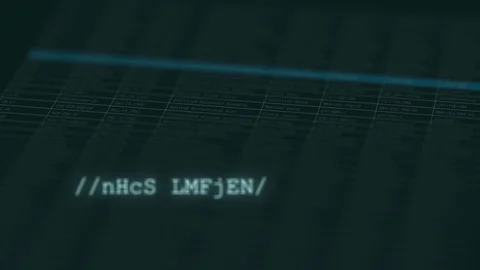 Enter text on display with computer code in background 库存影片 104483807