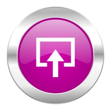 Enter violet circle chrome web icon isolated. Ilustración de archivo