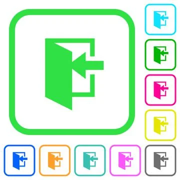 Enter vivid colored flat icons Stock Illustration